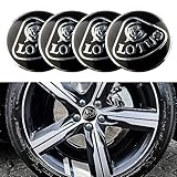 VeroCh 4 Stück 56MM Auto Center Nabenkappen Aufkleber,Für Lotus Elise Exige Evora Evija Emira,ABS Emblem Aufkleber Wasserdicht Staubdicht Ersetzbar Radnabenabdeckung,B