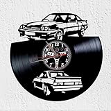VINY WOODY Klassische deutsche Wanduhr für Auto, Sport, 80 s, Vinyl, Wanddekoration, originelles Geschenk