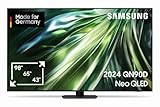 Samsung Neo QLED 4K QN90D Fernseher 55 Zoll, Neural Quantum 4K AI Gen2 Prozessor, Mini LED TV, AI Upscaling, Smart TV, Dolby Atmos, Gaming Hub, GQ55QN90DATXZG, Deutsches Modell