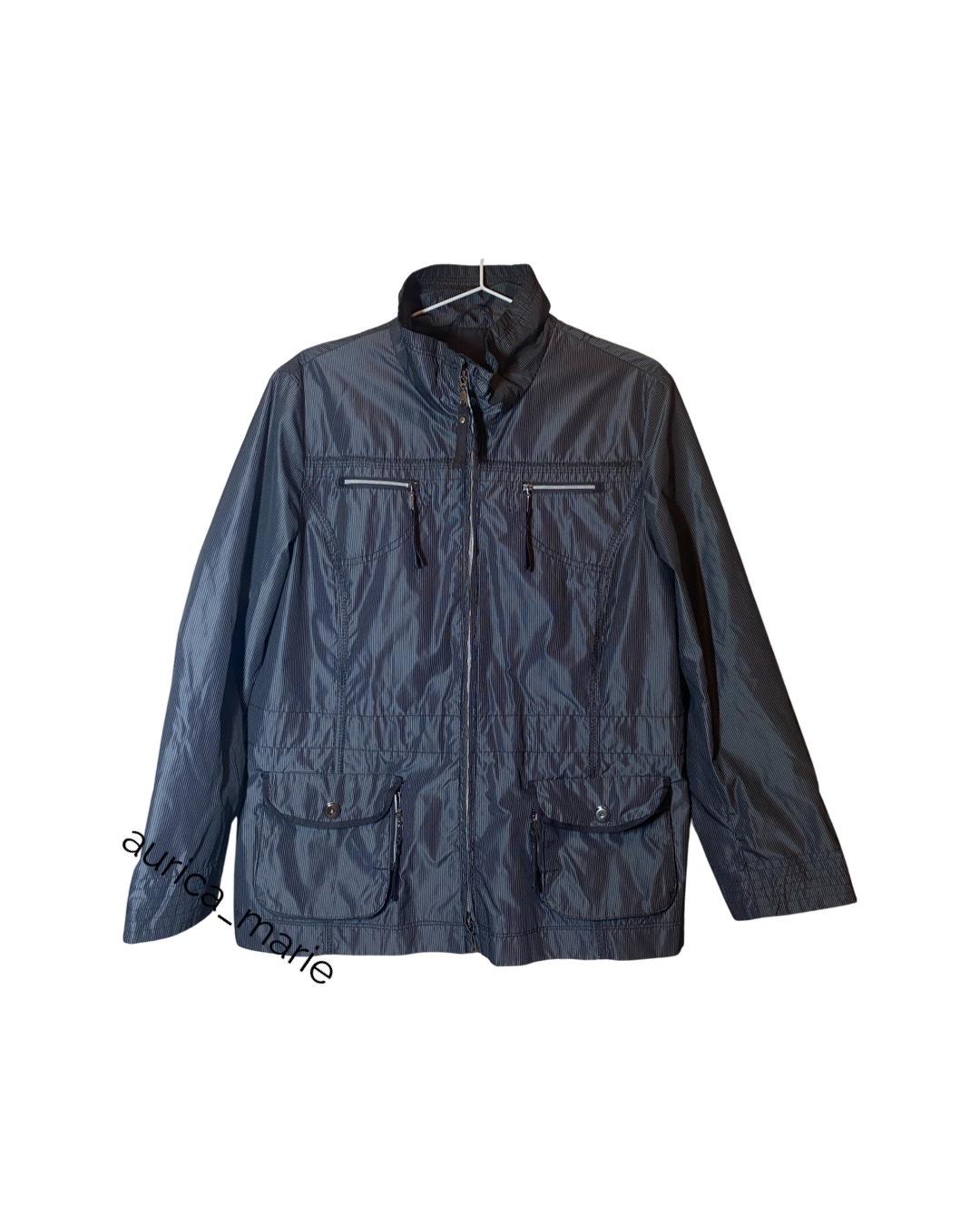 Gestreifte leichte Regen Jacke #1