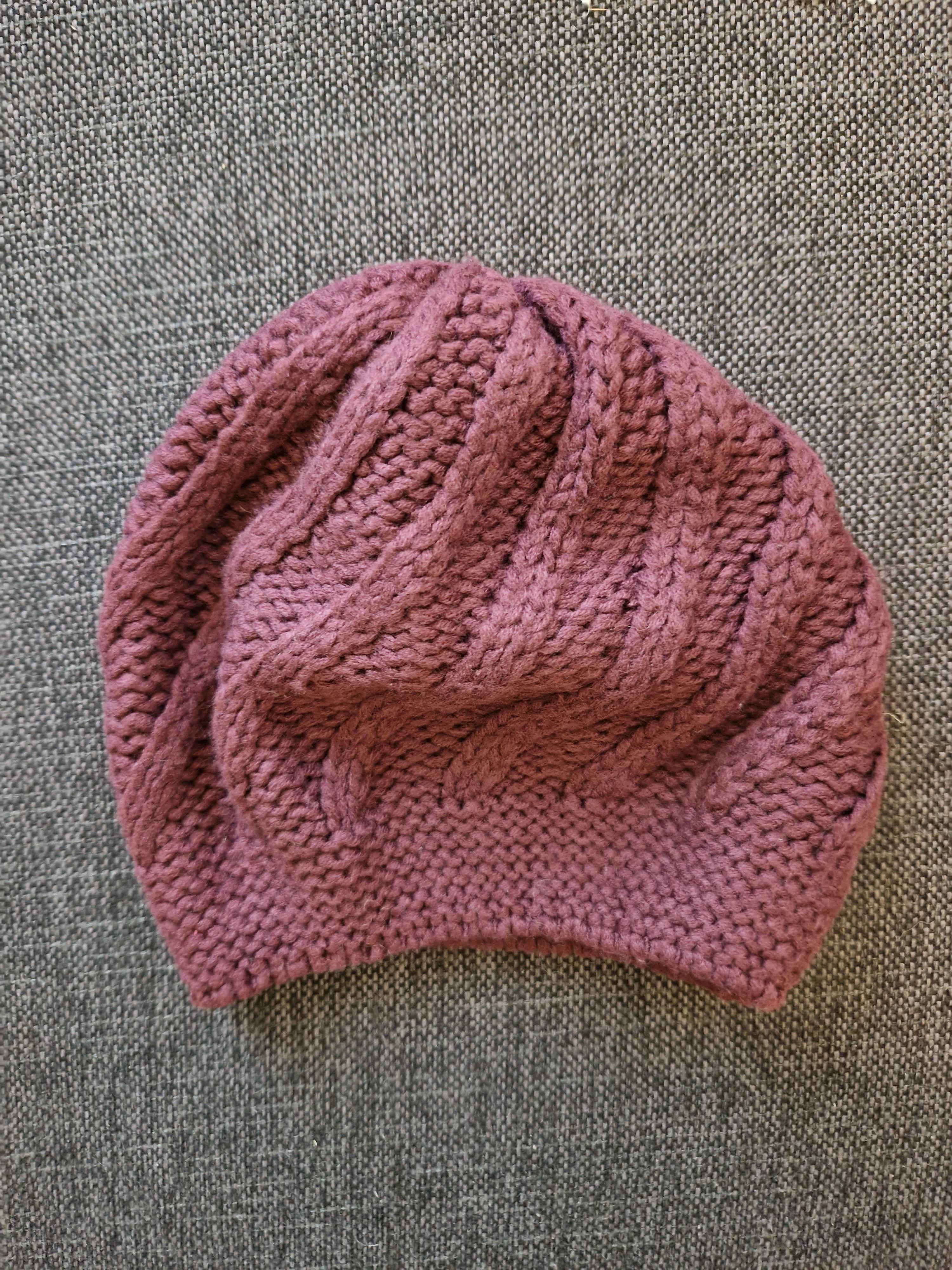 Strickmütze Damen lila #1